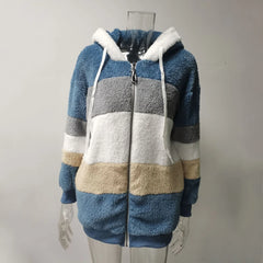 Women’s Oversized Plush Hooded Jacket