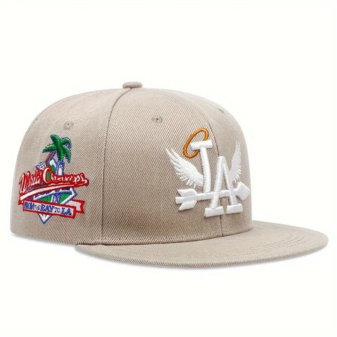 Unisex LA Embroidery Baseball Cap – Adjustable Snapback Hat