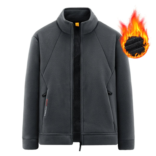Men’s Thick Fleece Jacket – Warm Winter Outdoor Coat