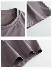 DRUR Women’s 2-Piece Summer Gym Set – Short Sleeve Top & Shorts Tracksuit