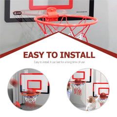 Adjustable Kids Indoor Basketball Hoop – Wall-Mounted Safe Play Set