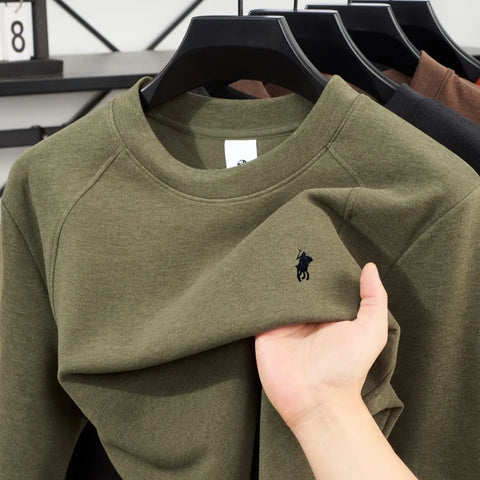 Luxury Embroidered Men’s Round-Neck Pullover