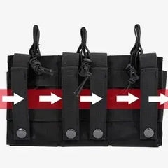 Tactical Triple Mag Holder – Open-Top MOLLE Magazine Pouch for M4/M16/AK