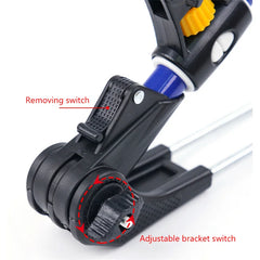 Stainless Steel Telescopic Fishing Rod Holder – Dual-Purpose Bracket (1.7M/2.1M/2.4M)