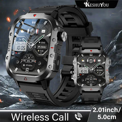 KESHUYOU Smart Watch 2.01″ HD – Bluetooth Calling & LED Flashlight