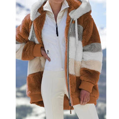 Women’s Oversized Plush Hooded Jacket