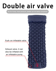 Ultralight Folding Camping Sleeping Pad with Pillow – Inflatable Air Mat for Outdoor Travel, Beach & Hiking