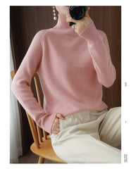 2025 Women’s Turtleneck Knit Sweater – Thick Warm Autumn/Winter Pullover