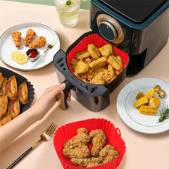 Reusable Silicone Air Fryer Pan Liner – Non-Stick Baking Tray for Pizza, Chicken & Oven Cooking