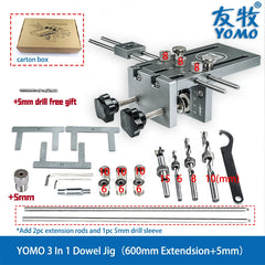 YOMO 3-in-1 Furniture Dowelling & Drill Locator Jig