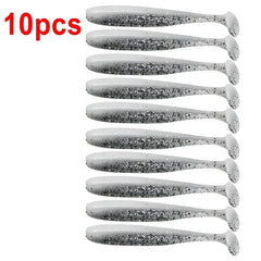 10-Pcs T-Tail Soft Fishing Baits