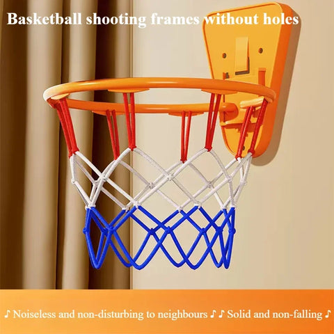 Foldable Indoor Basketball Hoop for Kids – Wall-Mounted Silent Training Set