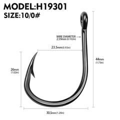 10Pcs High Carbon Steel Barbed Fishhooks