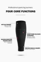 1PC Football Shin Guard Sleeve – Compression Calf Sock with Honeycomb Pads