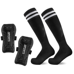 Loogdeel 2-Pair Kids’ Soccer Shin Guards with Socks – Youth Protective Gear
