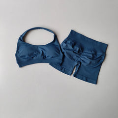 Sexy Halter Neck High Waist Yoga Set for Women