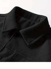 2025 Men’s Autumn Corduroy Lapel Jacket – Japanese Style Loose Trendy Coat