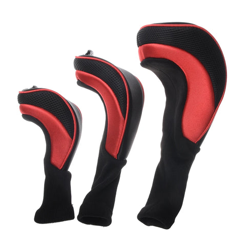 3-Piece Golf Club Head Covers – Wood Driver & Fairway