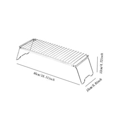 Portable Folding Campfire Grill Stand – Multifunction Outdoor BBQ Rack & Stove Support