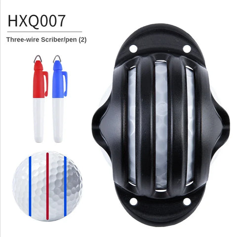 PGM Golf Ball Line Marker Tool with 2 Marker Pens – Alignment & Putting Guide