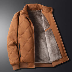 Men’s Thick Warm Winter Parka – Cotton Padded Casual Stand Collar Jacket