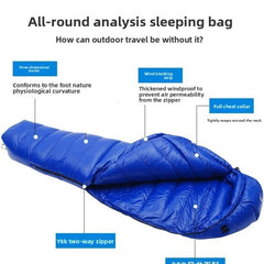 CADENO Ultralight Down Mummy Sleeping Bag – 400g/1200g Duck Down, Winter & Autumn Camping