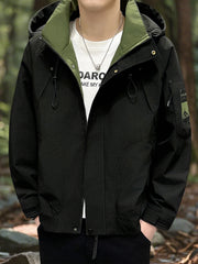 Men’s Waterproof Softshell Hooded Jacket – Outdoor Windbreaker