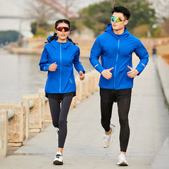 Reflective Quick-Dry Hooded Running Jacket – Lightweight Sun Protection Coat