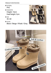 Women’s Waterproof Non-Slip Rain Boots – Soft, Comfortable & Stylish Outdoor Footwear