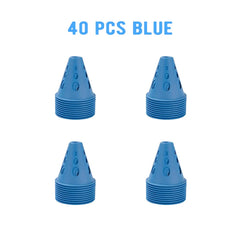 20/40/60PCS Colorful Windproof Training Marker Cones – Soccer, Skating & Multi-Sport Equipment