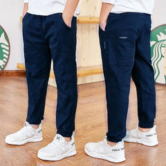 Boys Cotton Sports Pants – Casual Spring & Autumn Trousers (3–13 Years)