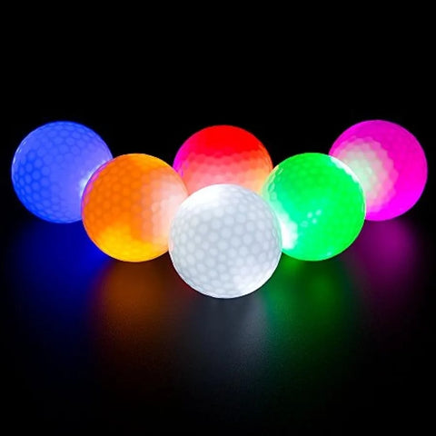 LED Glow Golf Balls – 6-Pack Multi-Color Night Golf Set