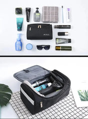 Leather Travel Toiletry Bag – Hanging Dopp Kit for Men & Women