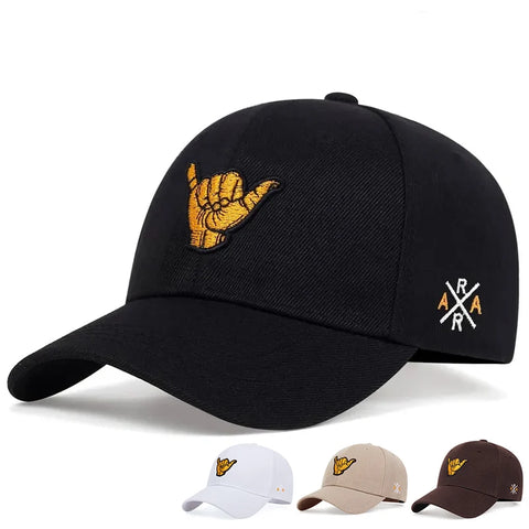 Finger Embroidery Cotton Baseball Cap – Casual Hip Hop Kpop Snapback Hat