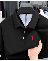 Men’s Luxury Cotton Polo – Pony Embroidery Short Sleeve