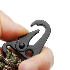 Outdoor Paracord Keychain Carabiner – Survival Kit with Bottle Opener & Rope Tools