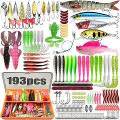 Multi-Lure Fishing Kit with Tackle Box – 83 to 409pcs