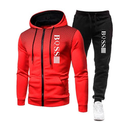 Men’s Fashion Print Tracksuit – Hoodie & Sweatpants Set