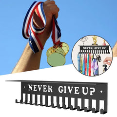 Sports Medal Display Rack – Metal Hanger for Ribbons & Medals