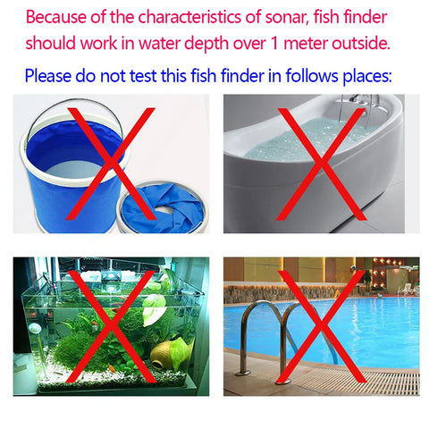 200m Dual-Language Wireless Dot Matrix Fish Finder