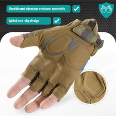 Tactical Half Finger Gloves – Non-Slip Shockproof Outdoor Sports Gear for Men