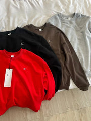 Women’s Classic Letter Sweatshirt – Casual Loose O-Neck Pullover Hoodie