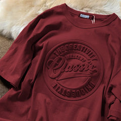 Vintage 3D Print Steel Seal T-Shirt – Casual Loose Unisex Tee