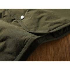 Retro Men's Cotton Jacket – Button-Up Waterproof Workwear Coat for Stylish Layering