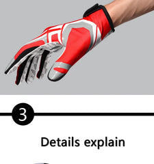 Padded Football Gloves – Adhesive Grip for Indoor & Outdoor Sports