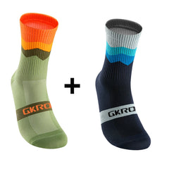 2 Pairs Professional Cycling Socks – Breathable Compression