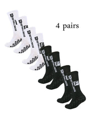 4 Pairs FS Mid-Tube Football Socks – Non-Slip & Breathable