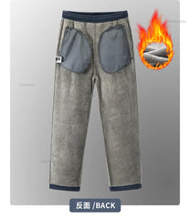 Maxbarley Men’s Winter Fleece Sportswear Set – Warm Retro Jacket & Pants Tracksuit