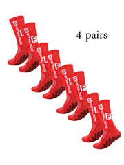 4 Pairs FS Mid-Tube Football Socks – Non-Slip & Breathable