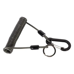 Elastic Coil Fishing Safety Lanyard – Lockable Heavy-Duty Stretch Rope